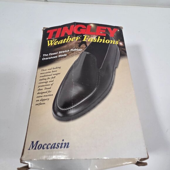 Tingley 1900 Weather Moccasin Rubber Overshoes Mens Black Waterproof size S main image 10